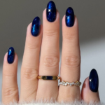 navy blue nails