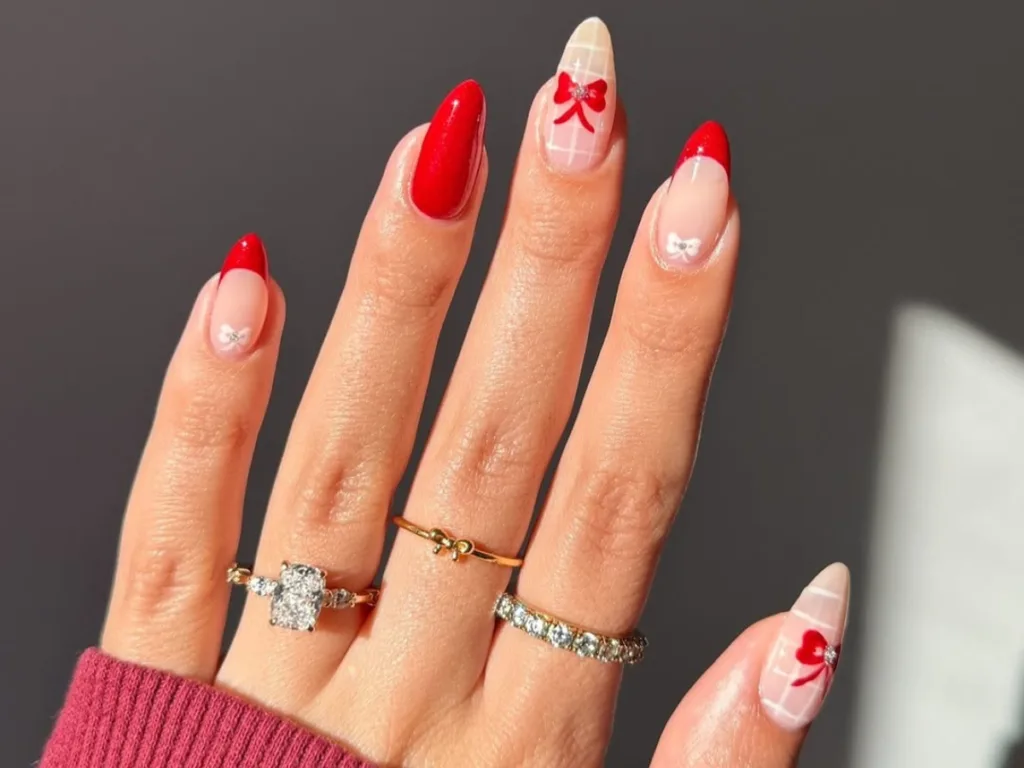 Red Almond Nails