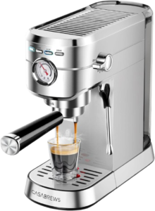 A compact espresso machine for brewing perfect coffee at home.